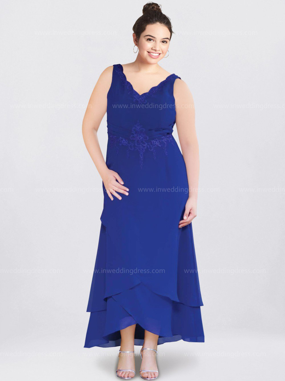 Chiffon Mother of the Bride Dress_Indigo