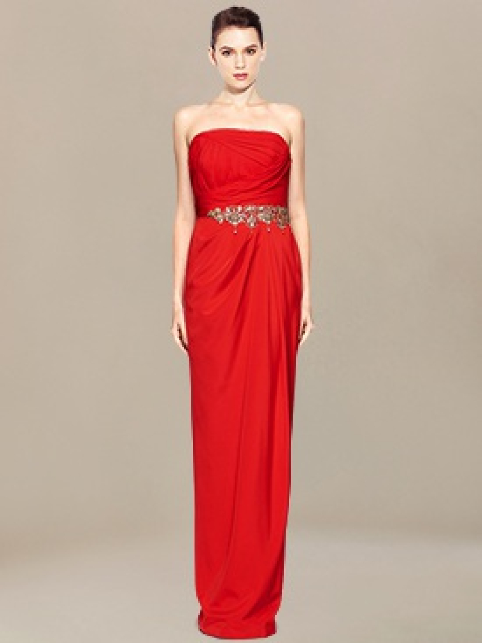 chiffon prom dress_Persimmon