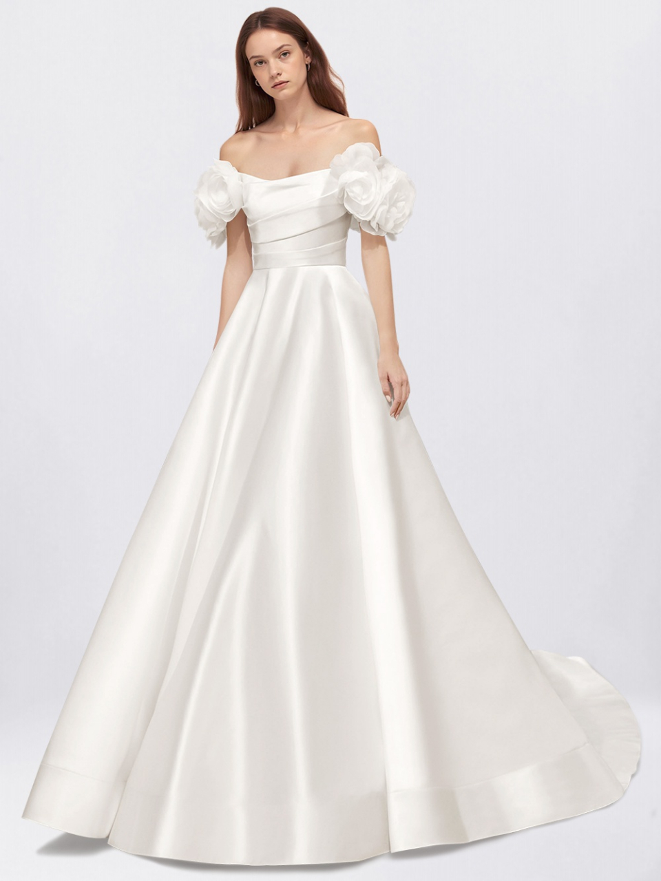 satin wedding dress