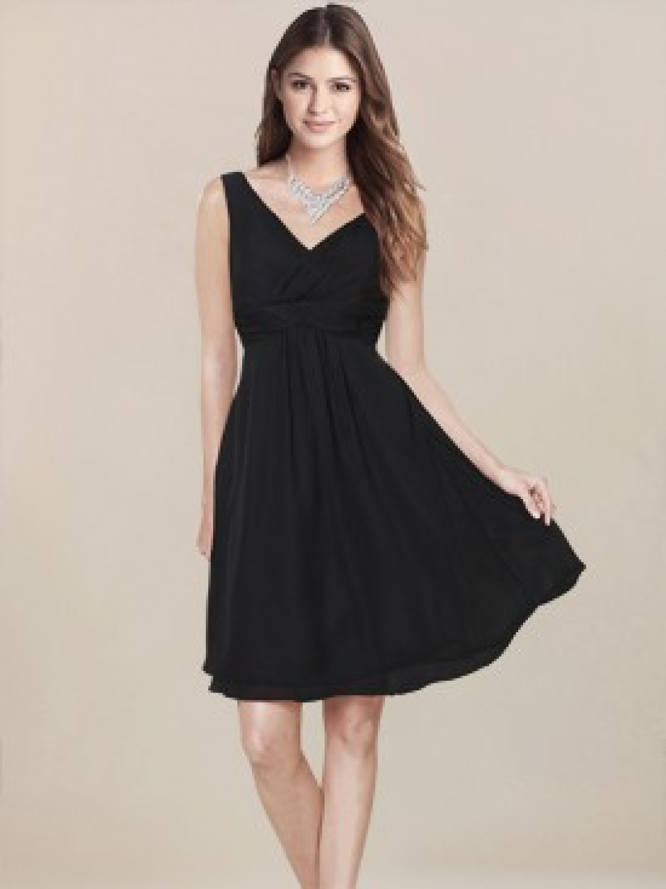 corset bridesmaid dress_black