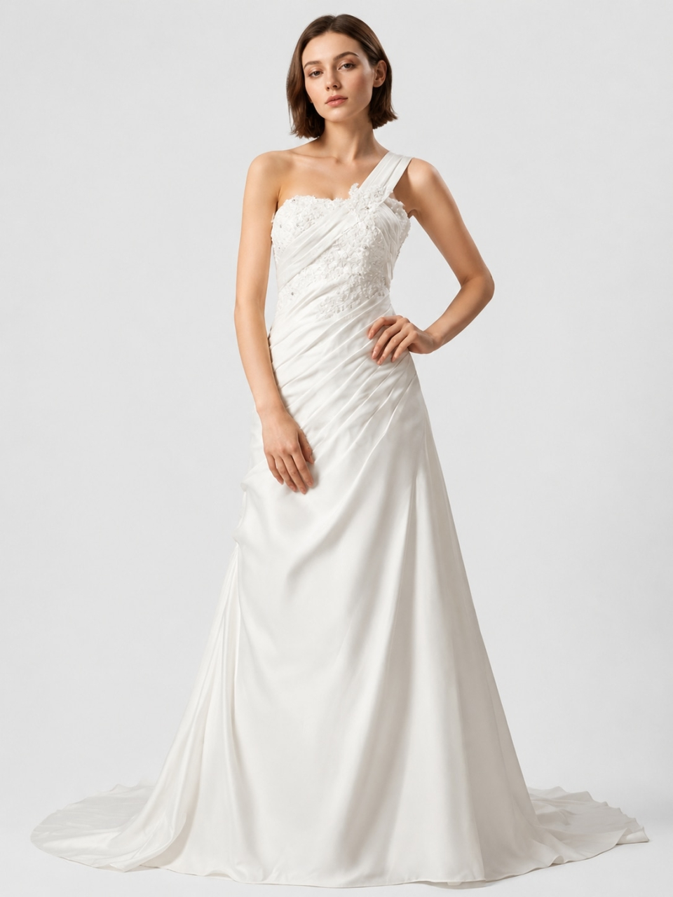 robe de mariée une épaule