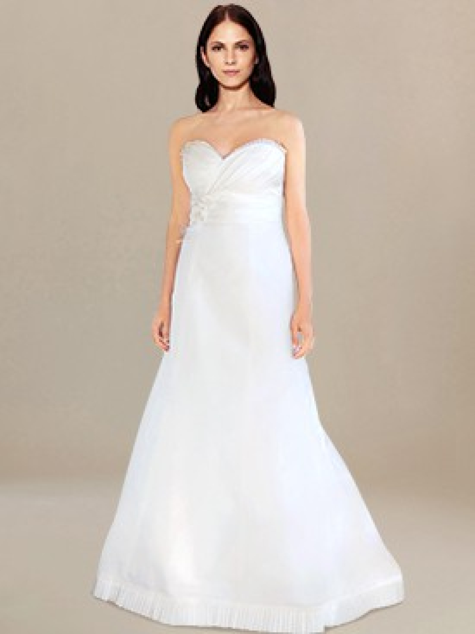 strapless bridal gown
