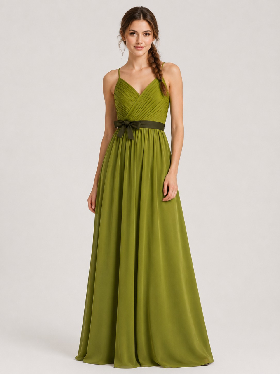 plus size bridesmaid dresses_Olive/Navy