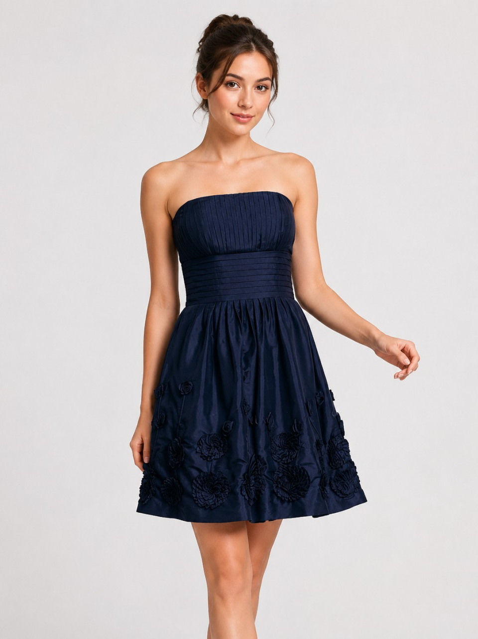 robe de demoiselle d'honneur occasionnel_Navy