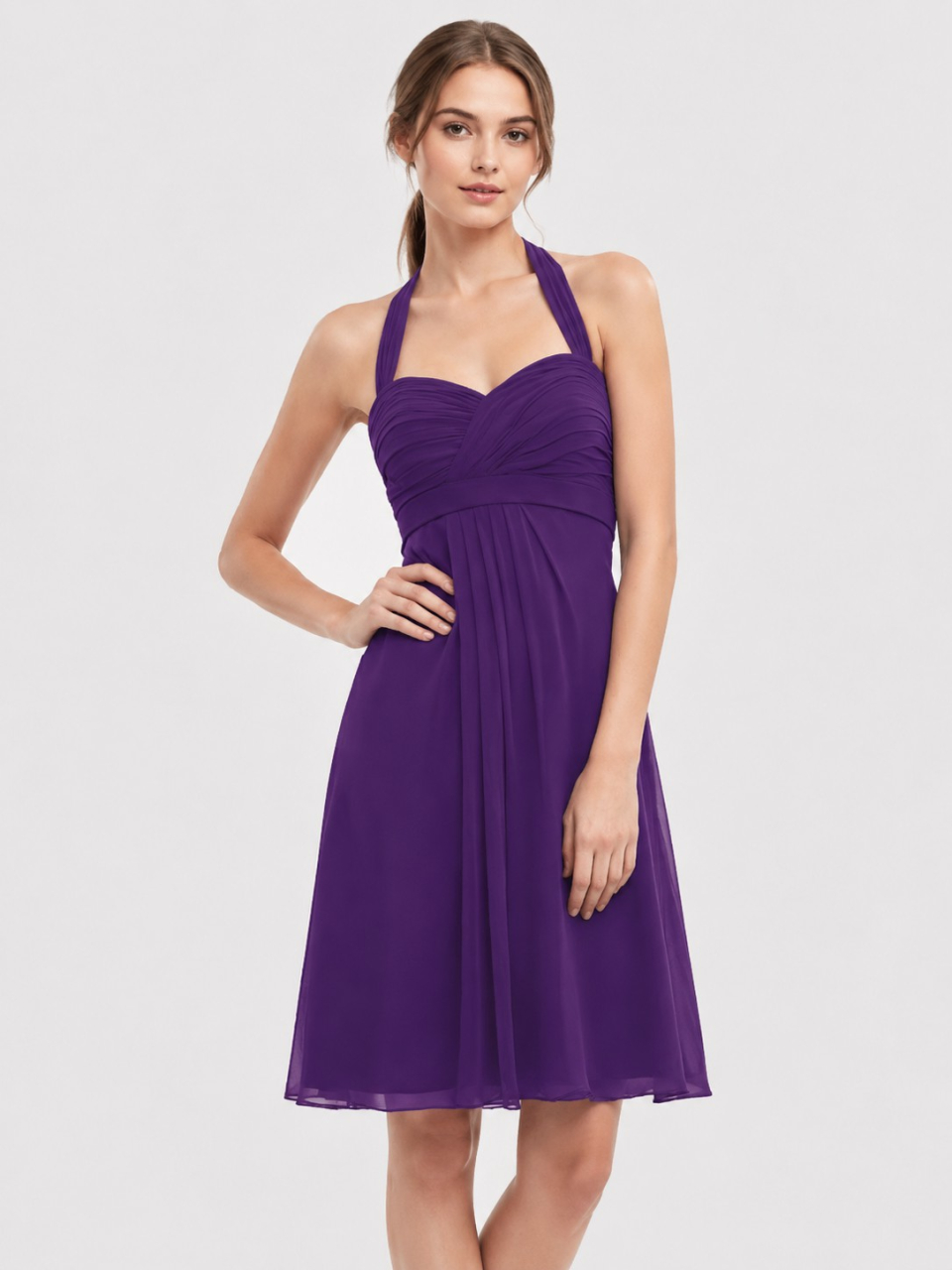 robes de demoiselle d'honneur occasionnels_Violet