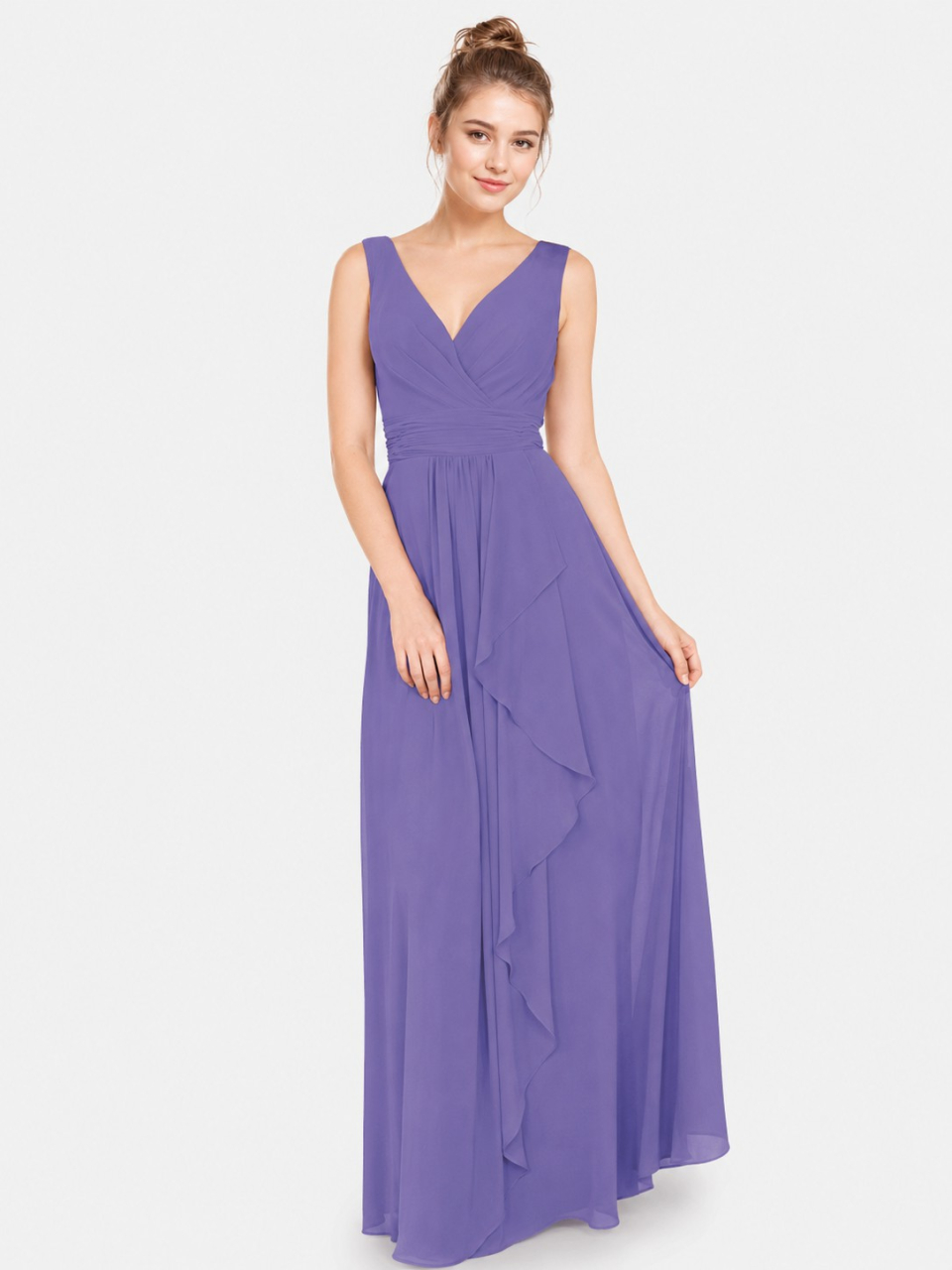 robe de demoiselle d'honneur élégante_Purple
