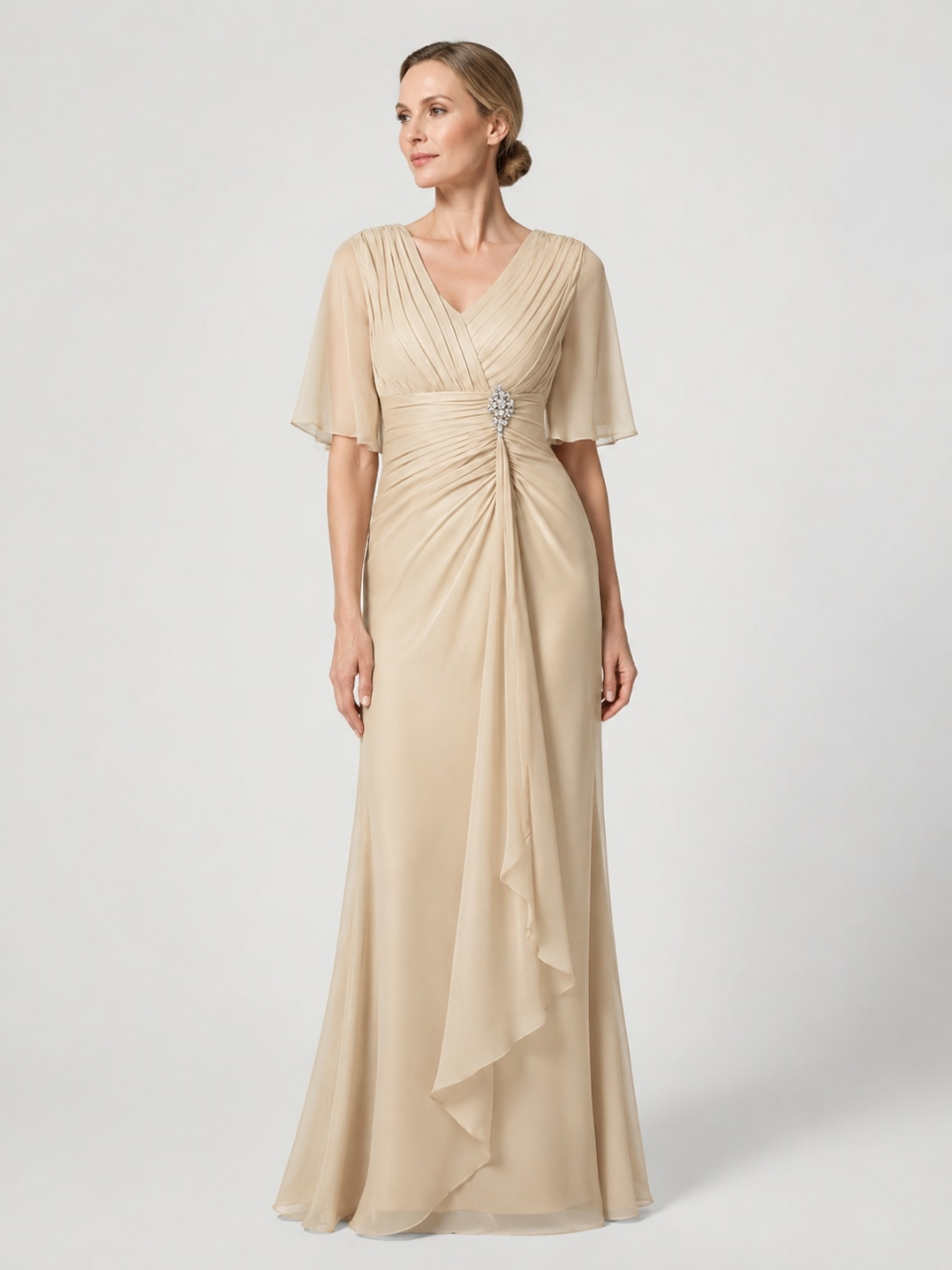 chiffon mother of the bride dress