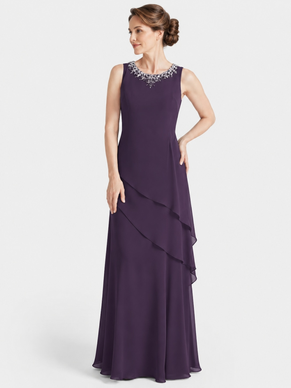 chiffon mother of the bride dress