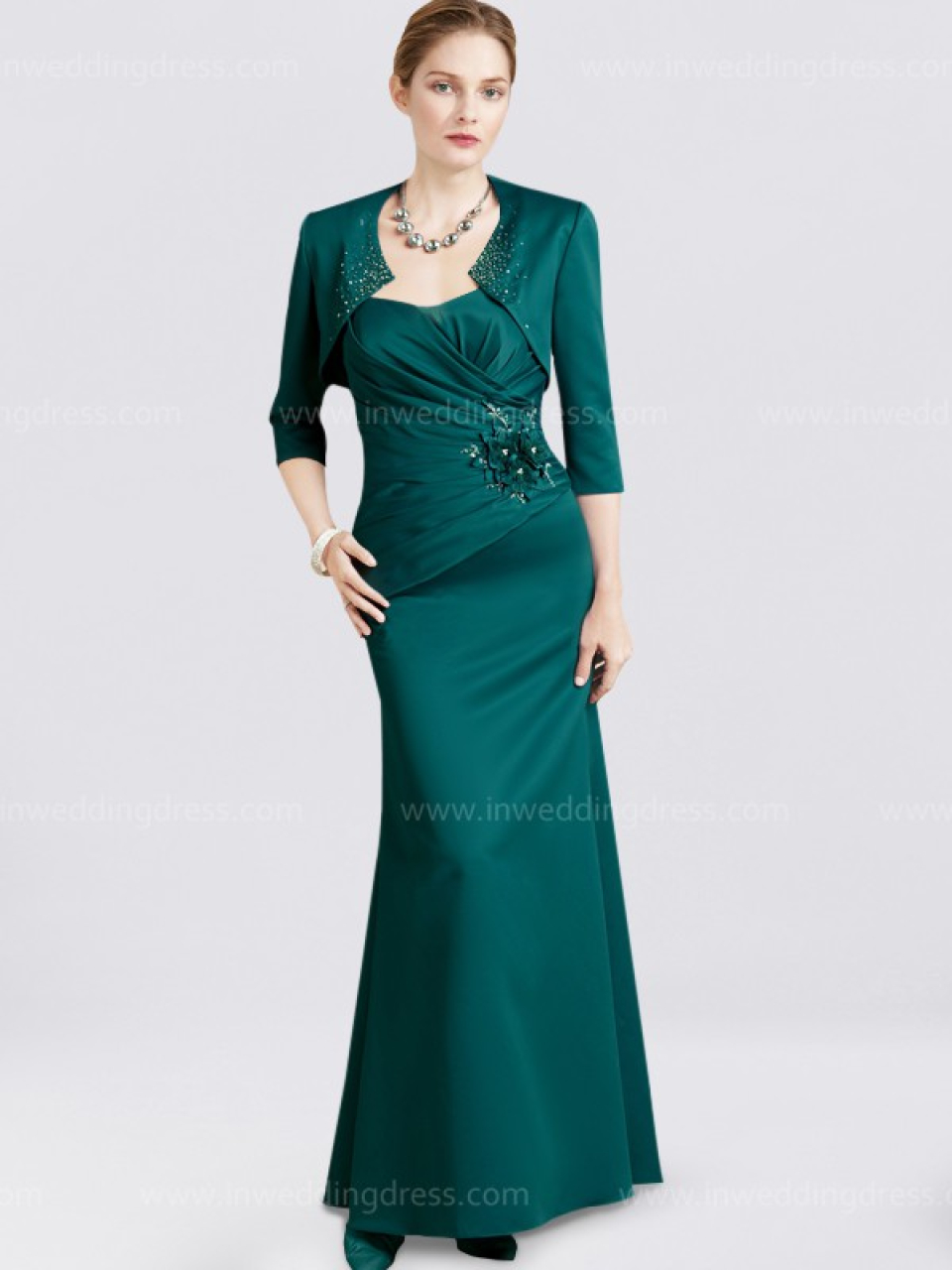 Elegant Mother of the Groom Dress_Teal