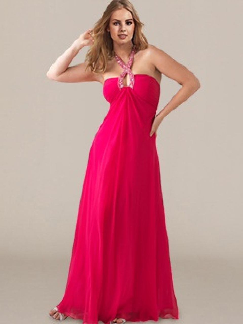 Plus Size Prom Dress_Fuchsia