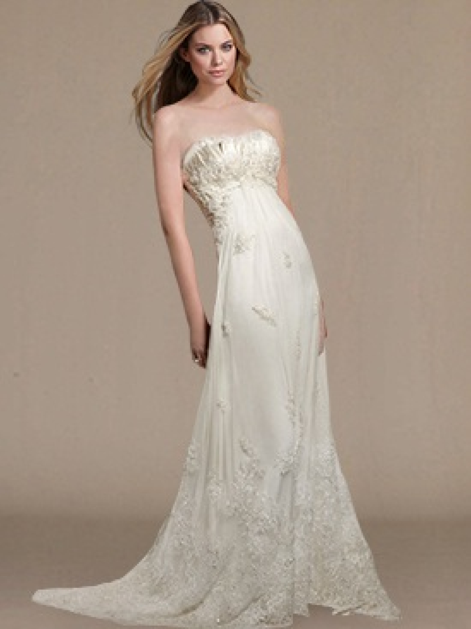 Strapless Empire Wedding Gown