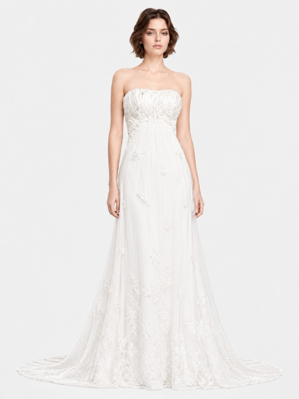 Strapless Empire Wedding Gown