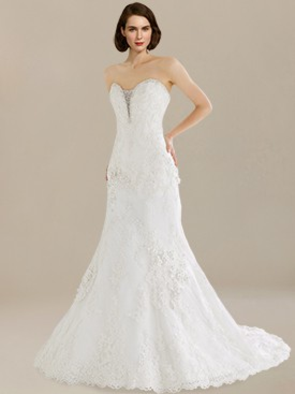 elegante trägerlose Brautkleider