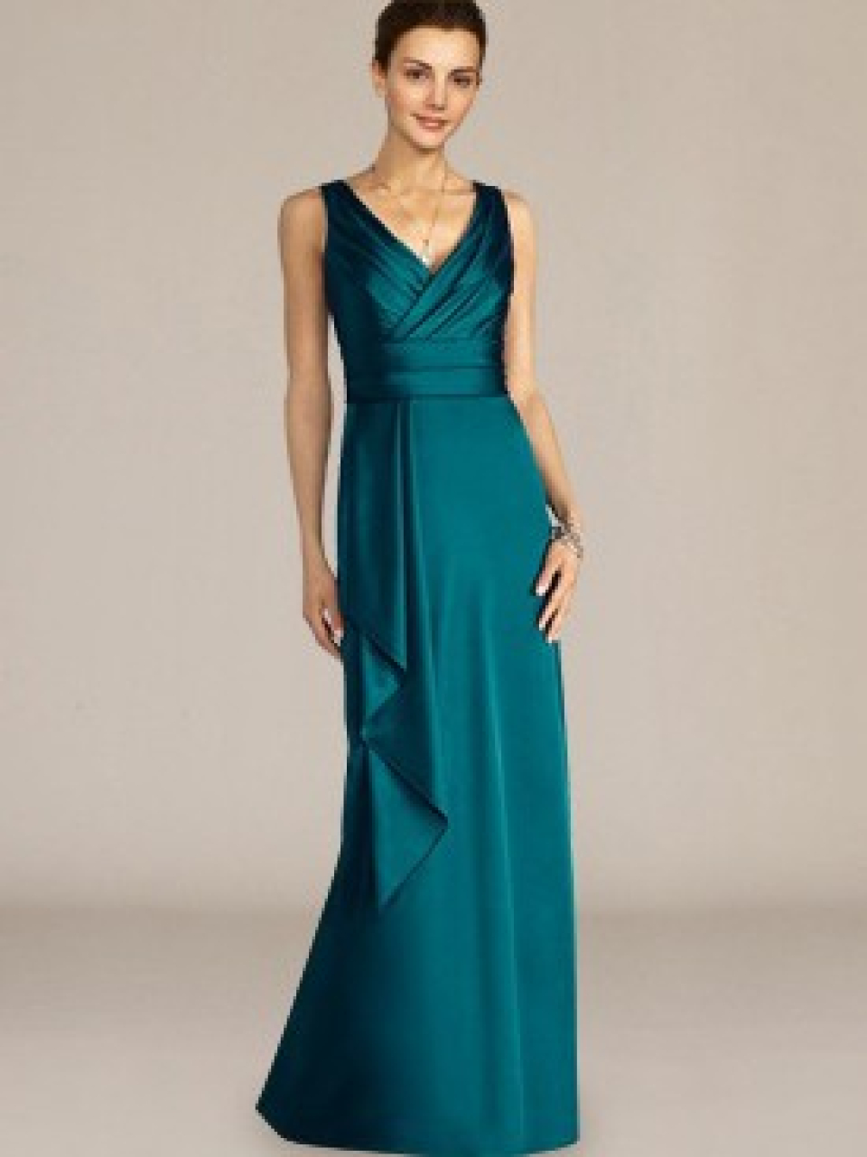 Simple Bridesmaid Dress_Teal