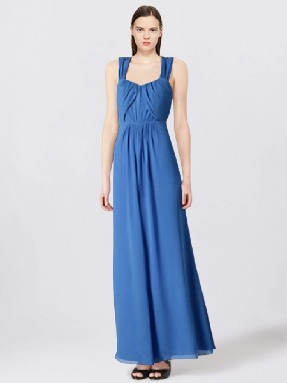 Chiffon Bridesmaid Dress_Blue Jay
