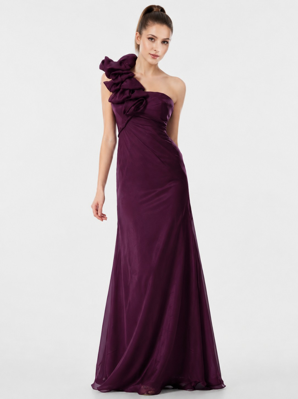 Étage Longueur Robe de demoiselle d'honneur_Berry
