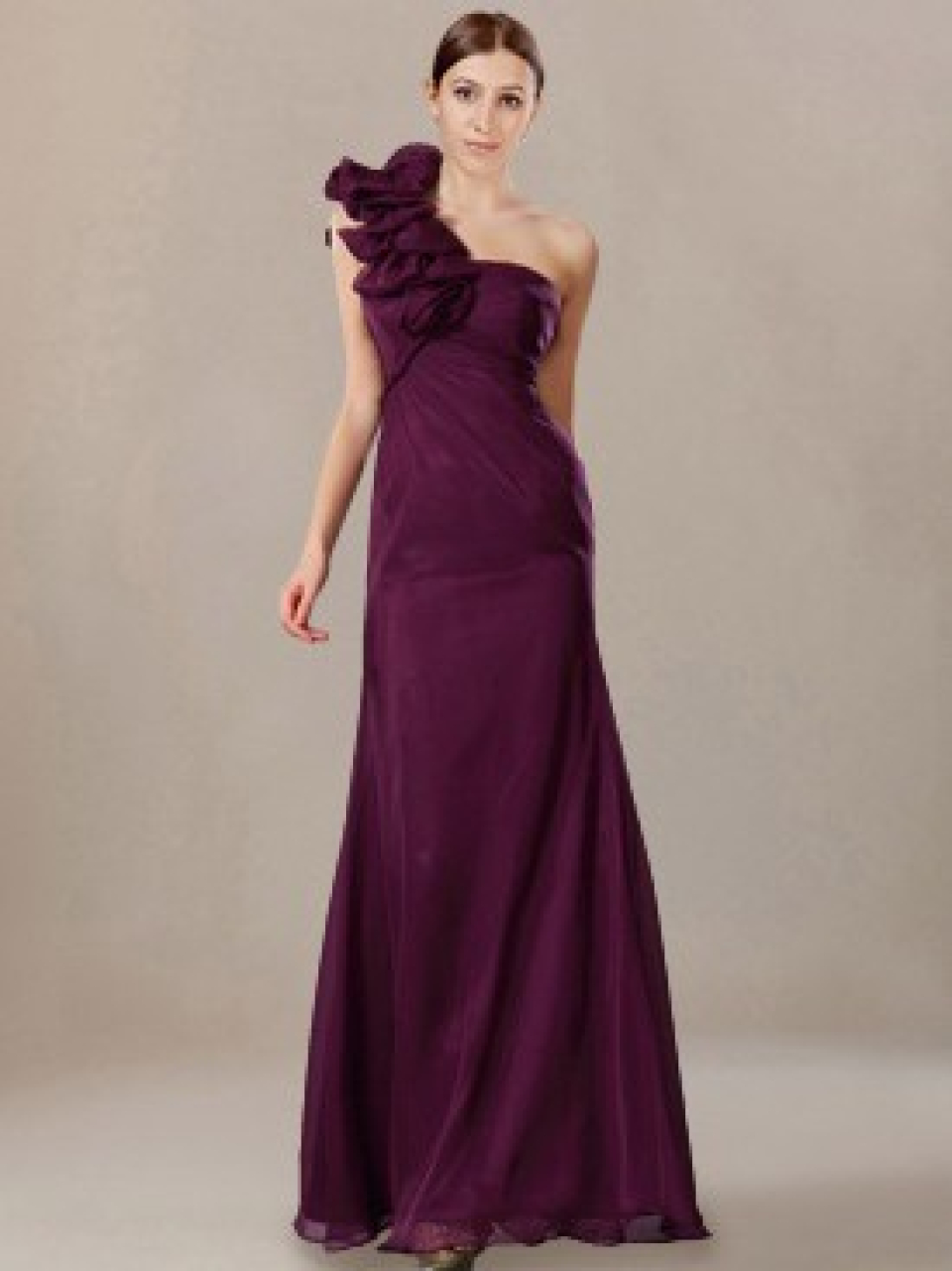 Floor Length Chiffon Bridesmaid Dresses_Berry