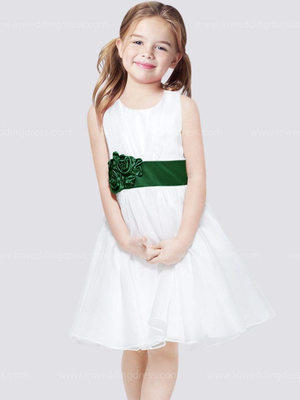 Flower Girl Dresses_Ivory / Shamrock