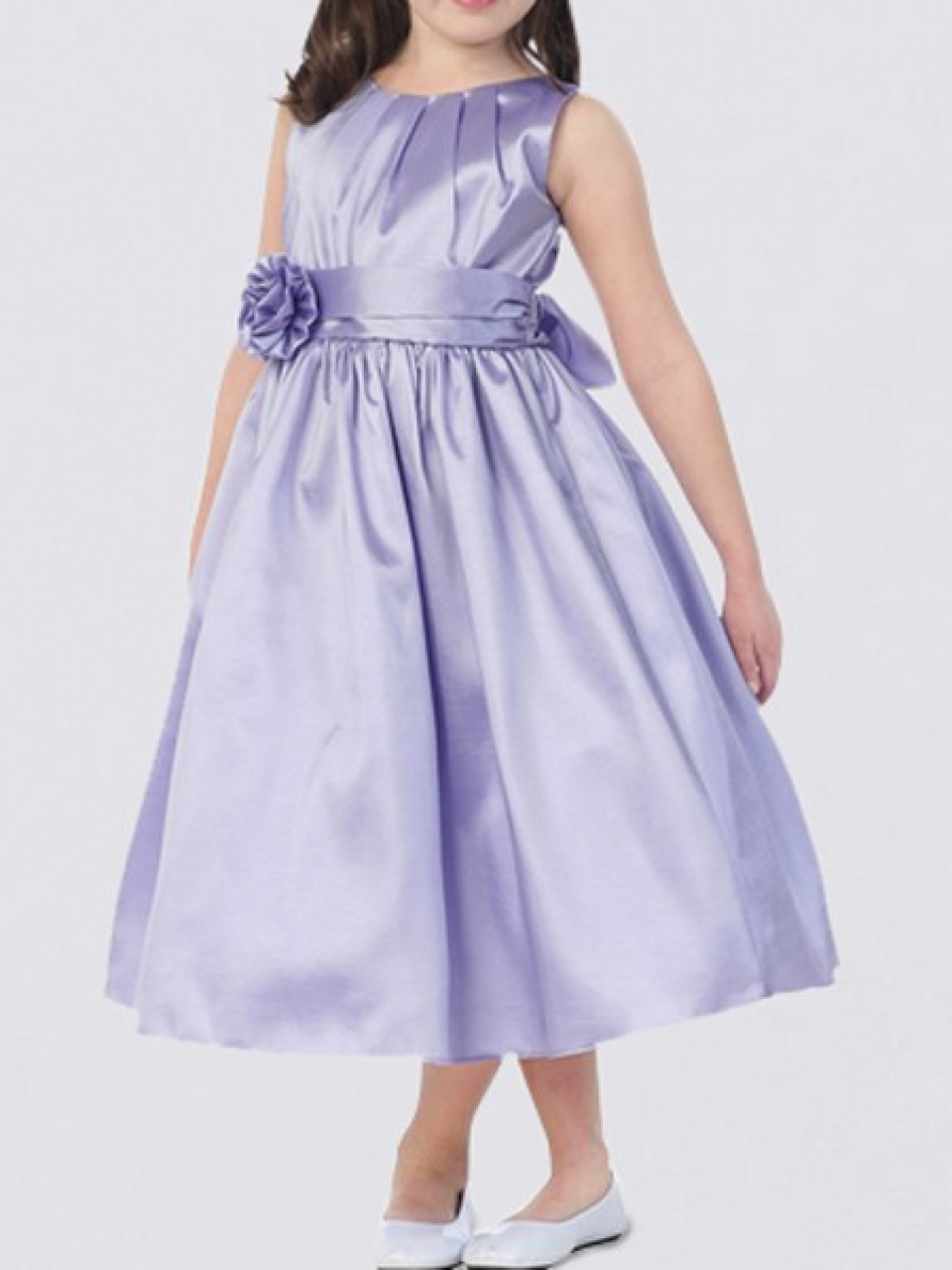Taffeta Flower Girl Dresses_Purple