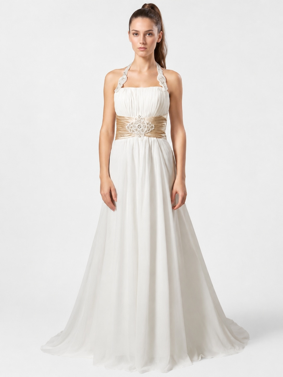 Halter Beach Wedding Dress