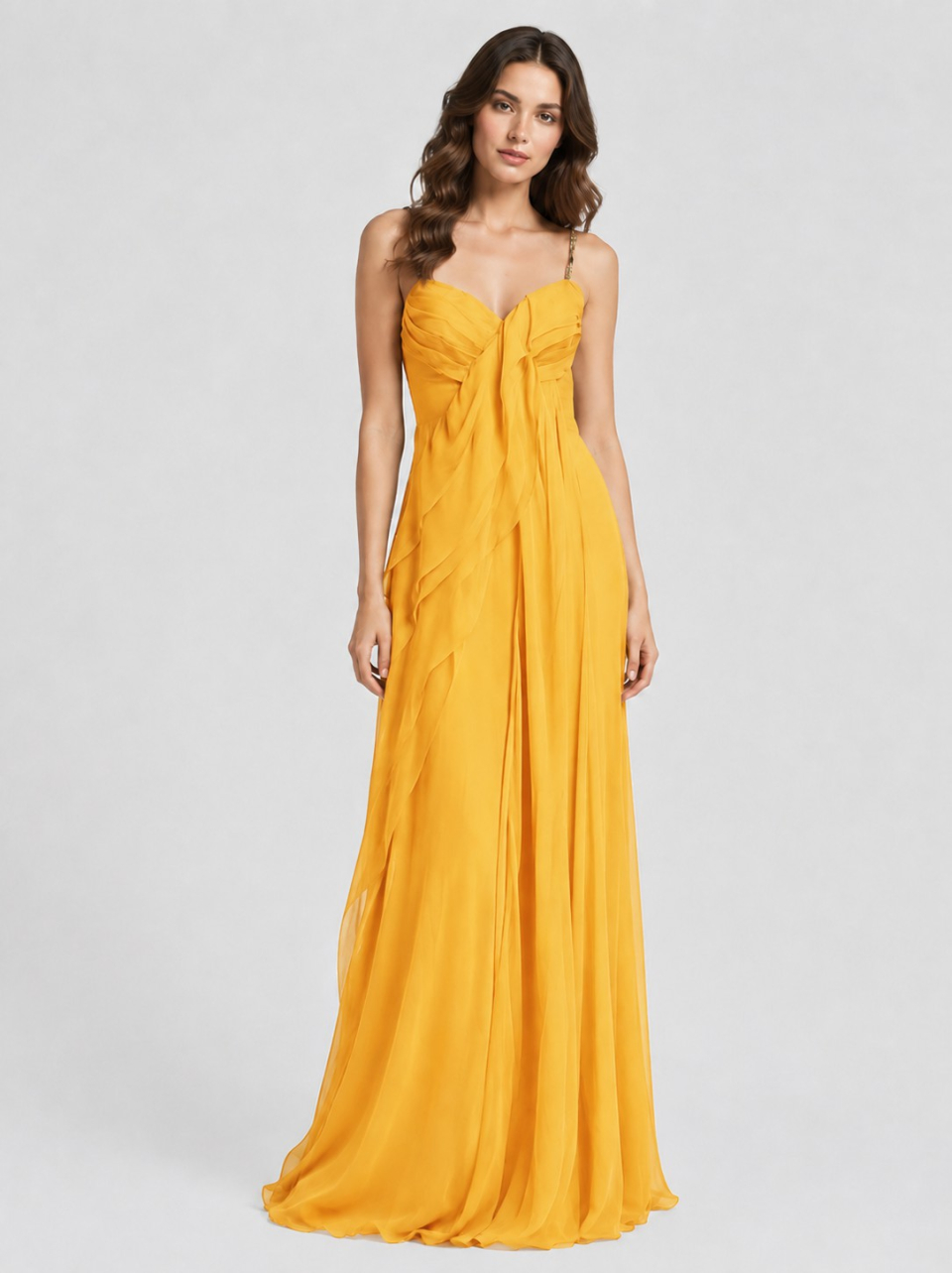 Robe de demoiselle d'honneur élégante_Canary