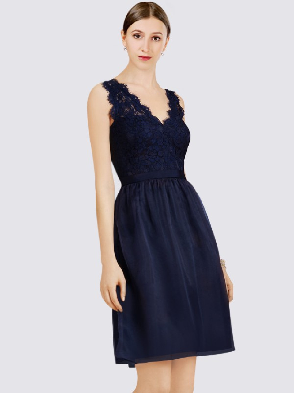 informal bridesmaid dresses_Navy