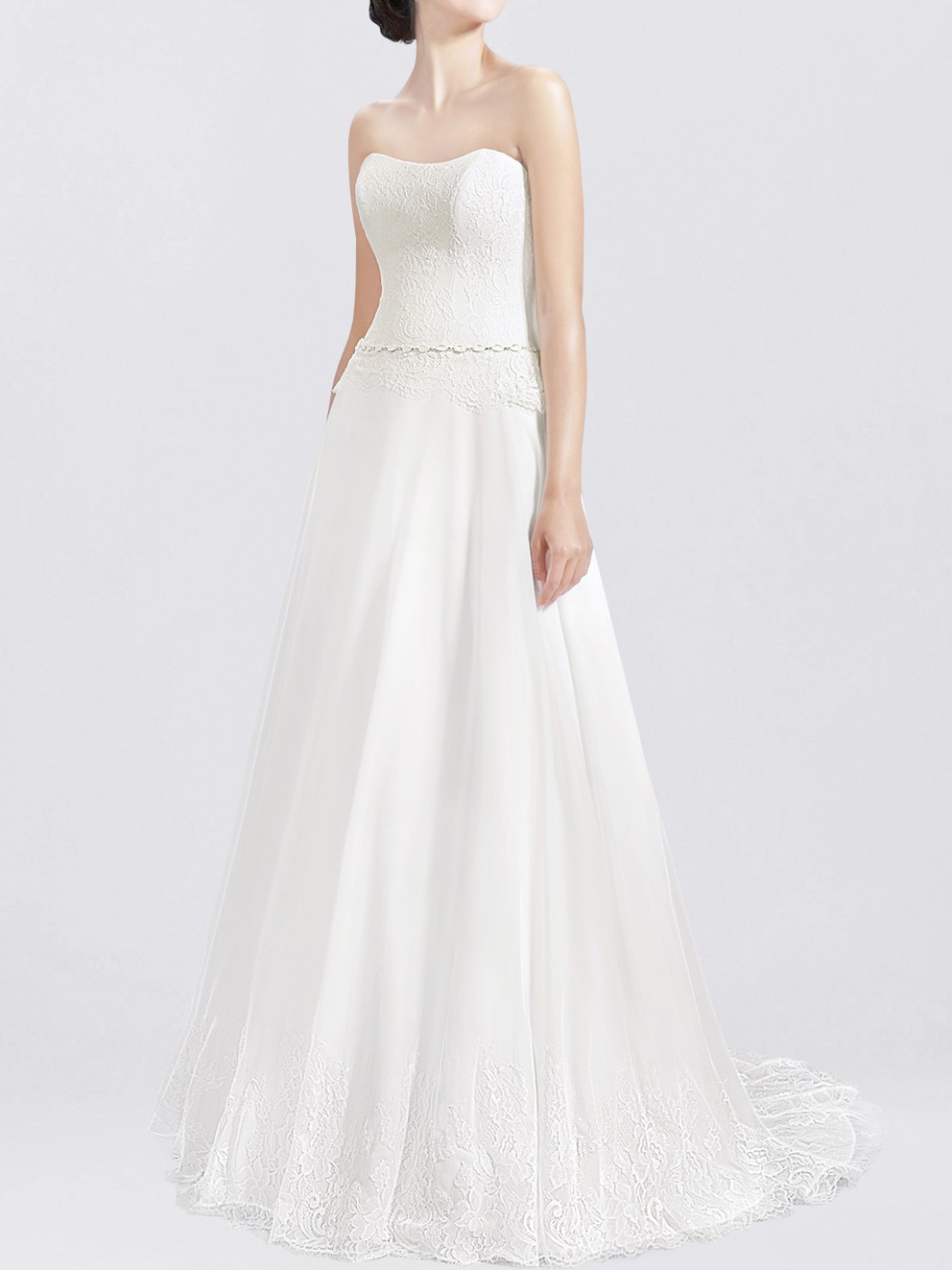 strapless wedding dress