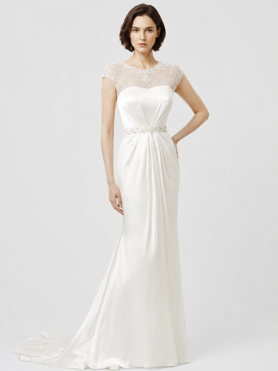 einfaches Hochzeitskleid