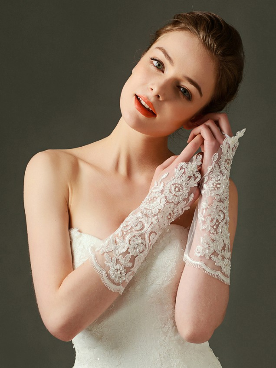 lace fingerless wedding gloves