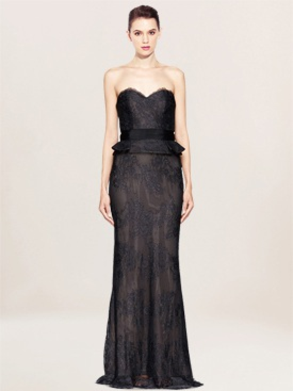 lace prom dress_Black