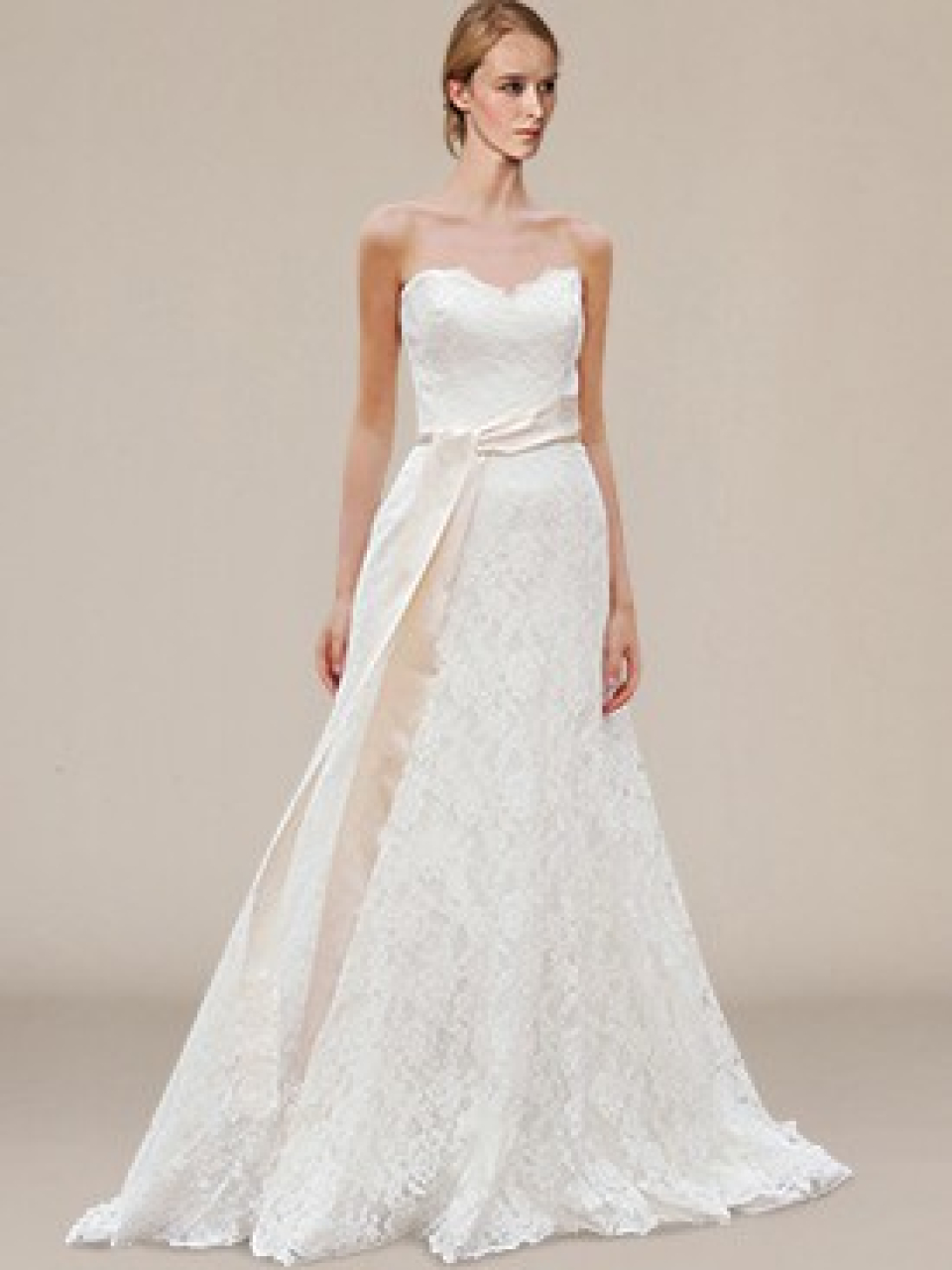 lace strapless wedding dresses