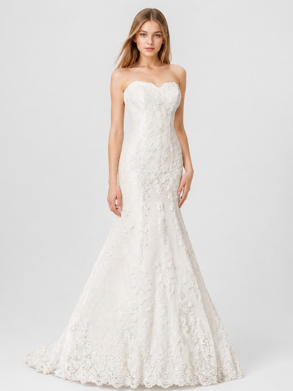 lace strapless wedding dresses