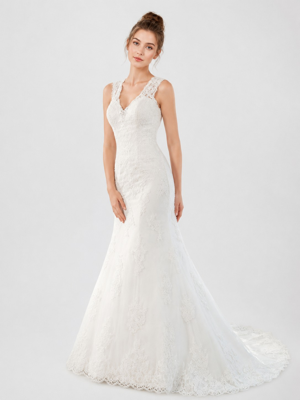 Spitze-Hochzeitskleid