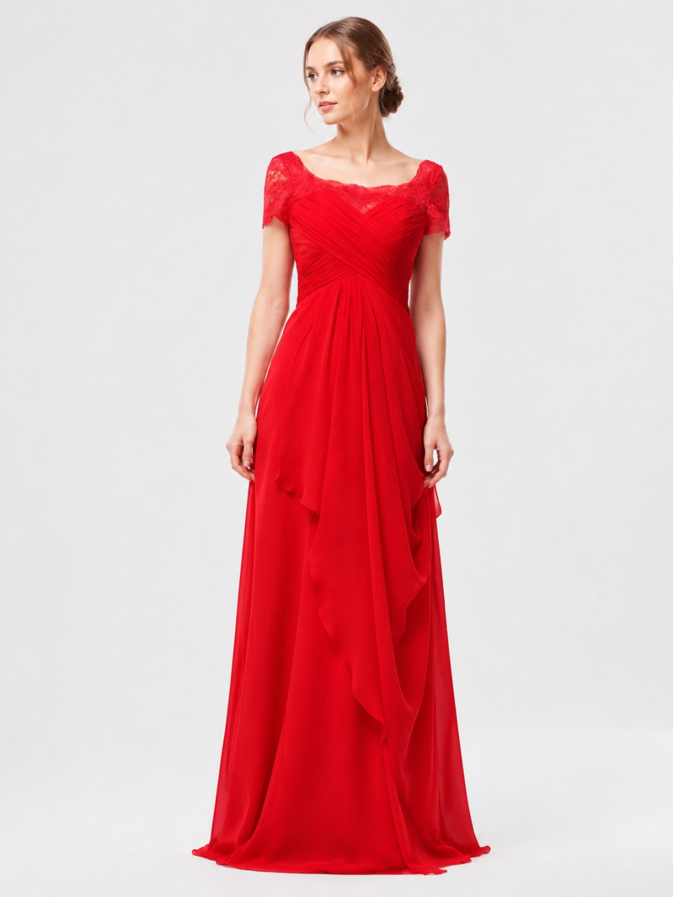 Longue robe de demoiselle d'honneur_Cherry