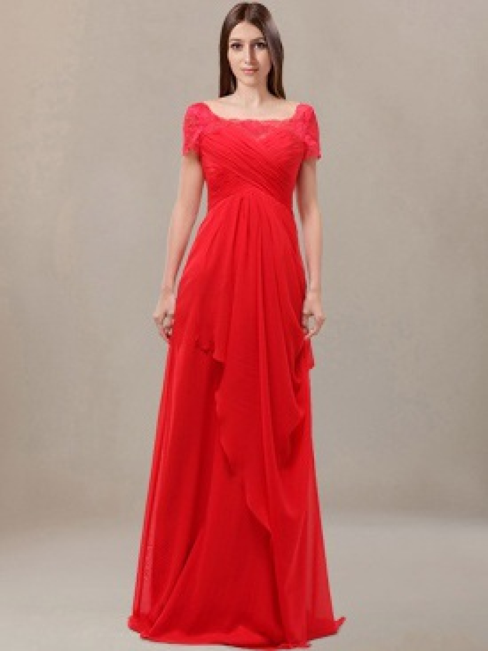 Long Brautjungfer Kleid_Cherry