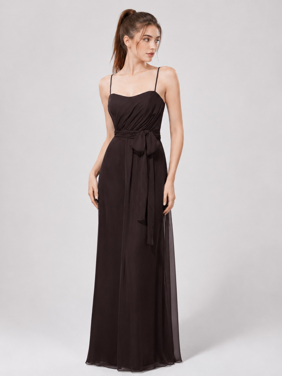 longue robe de demoiselle d'honneur_Espresso