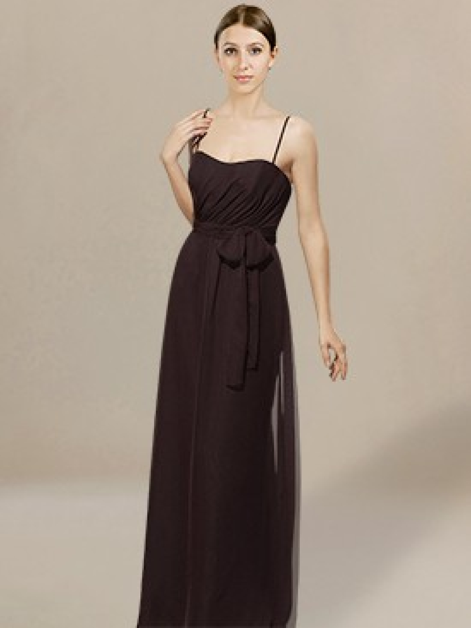long bridesmaid dress_Espresso
