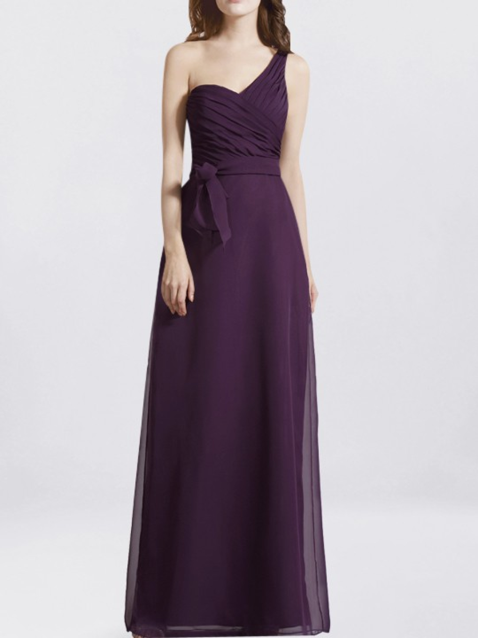 long bridesmaid dress_Grape