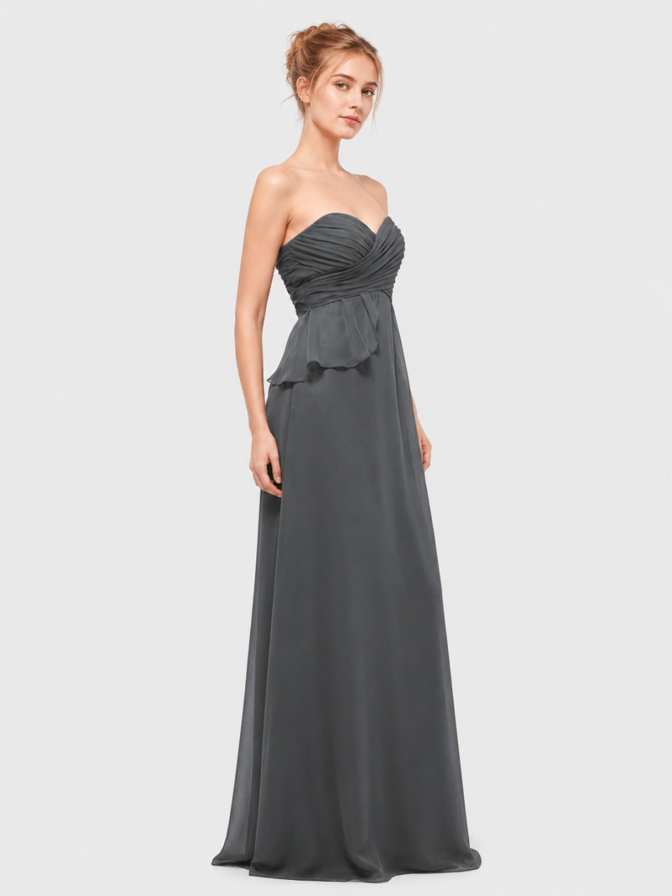 longue robe de demoiselle d'honneur_Charcoal