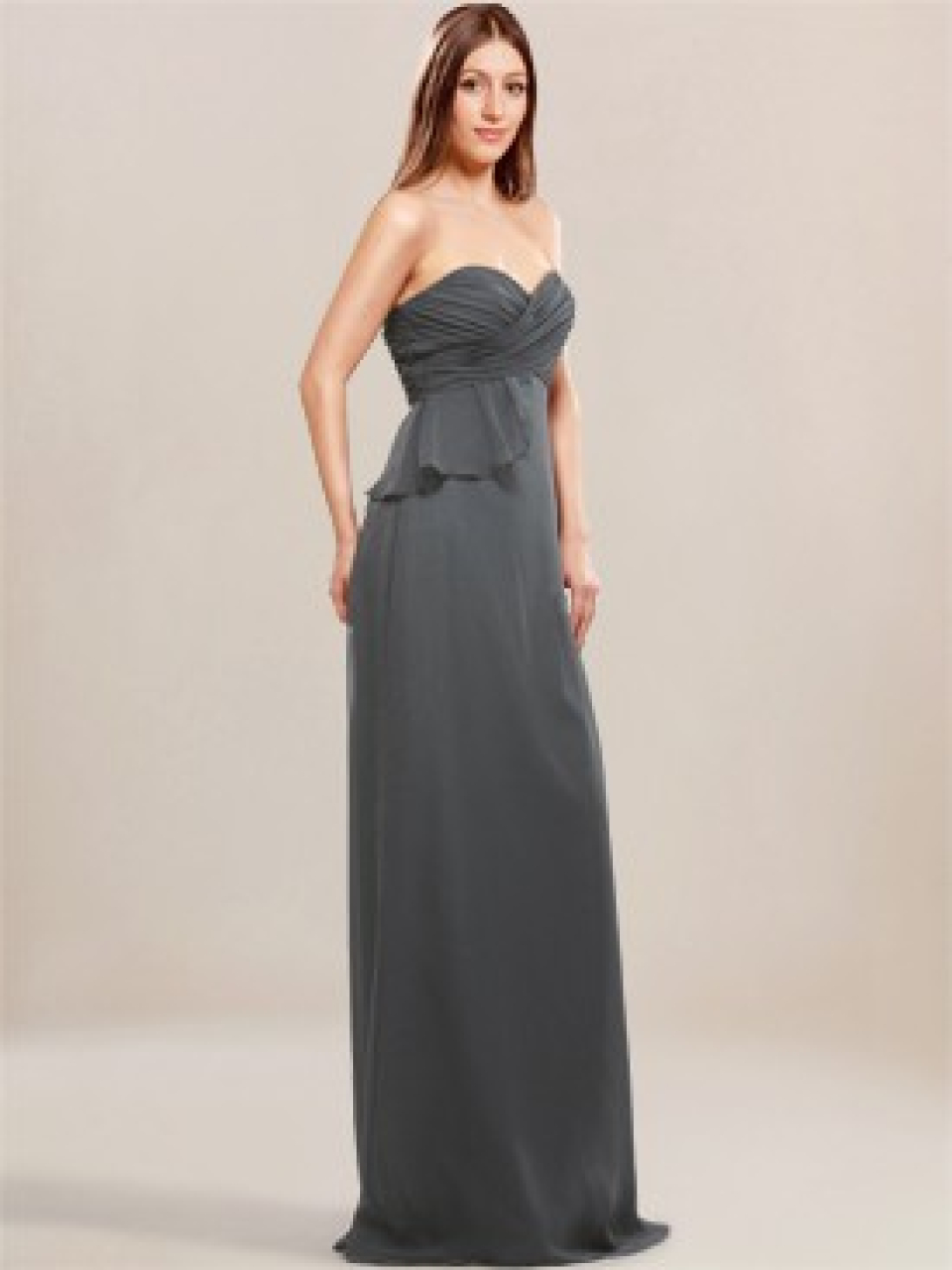 long bridesmaid dress_Charcoal