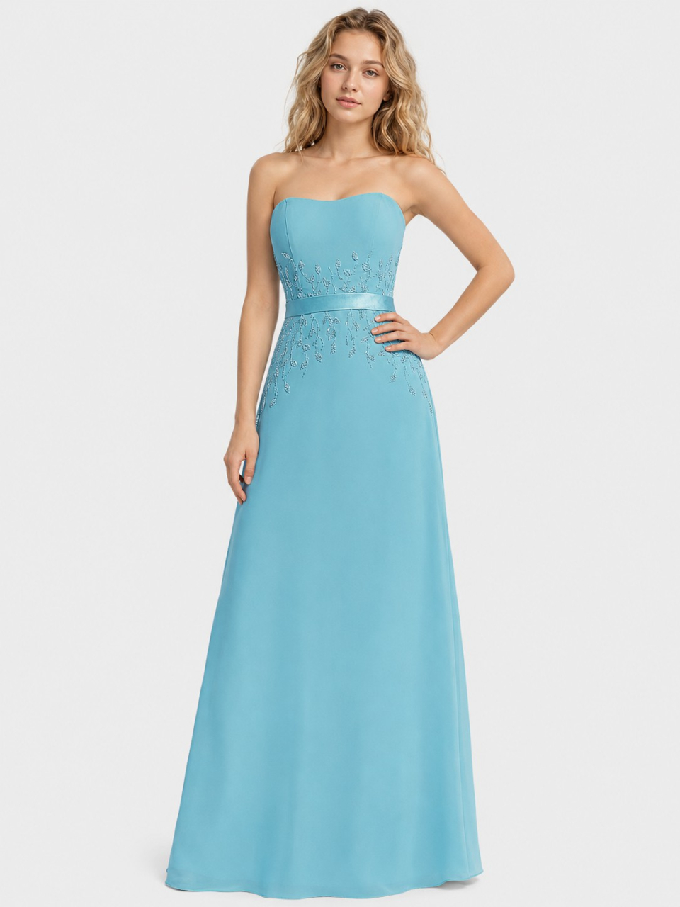 long bridesmaid dress_pool