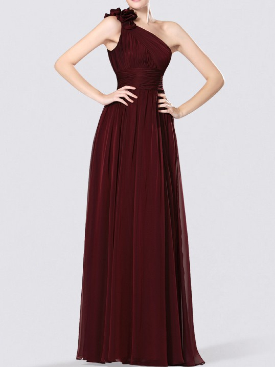 Lange Brautjungfernkleider_Claret