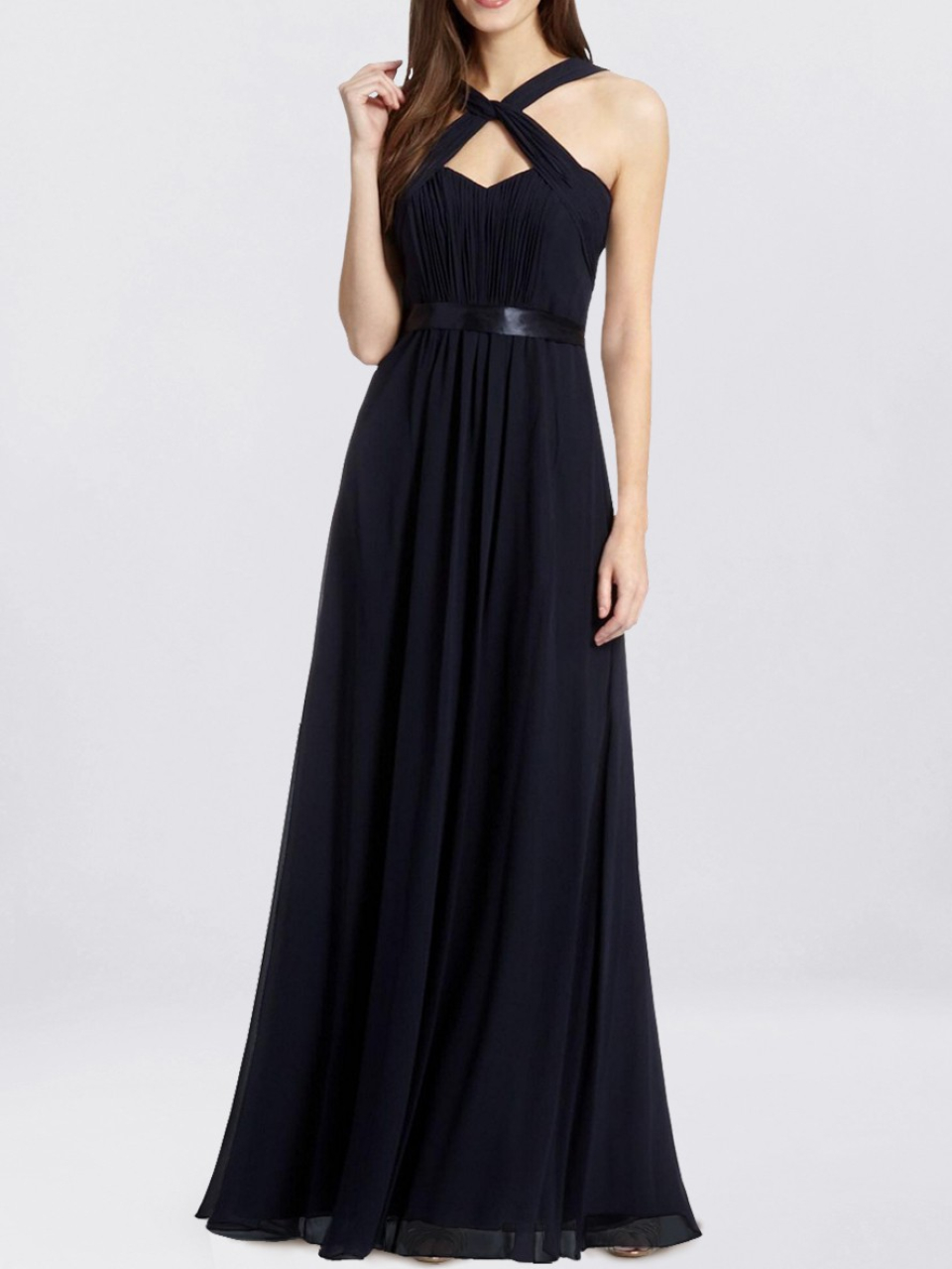 long bridesmaid dresses_Navy