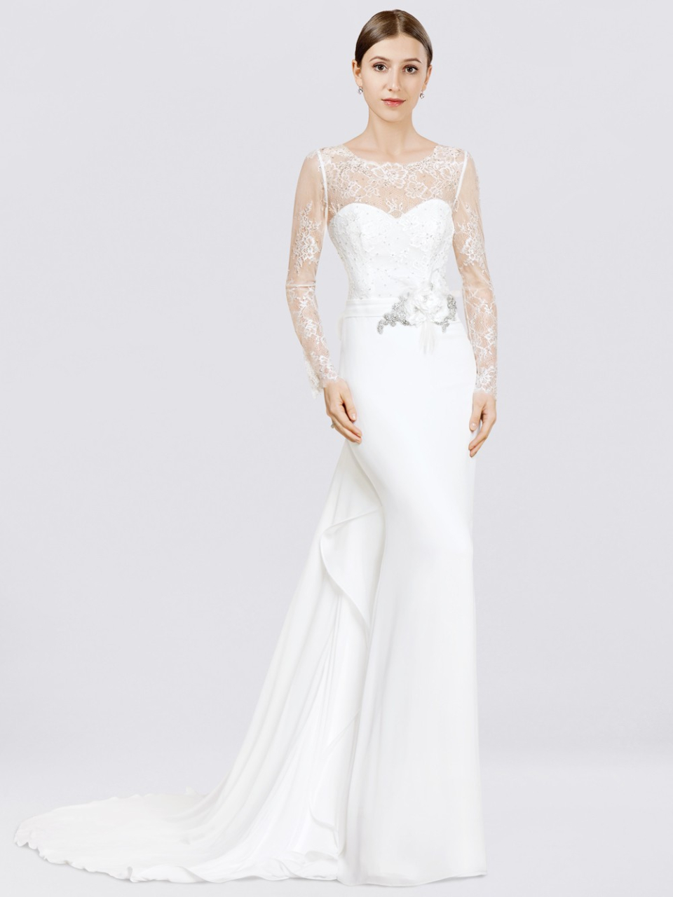 long sleeves wedding dress