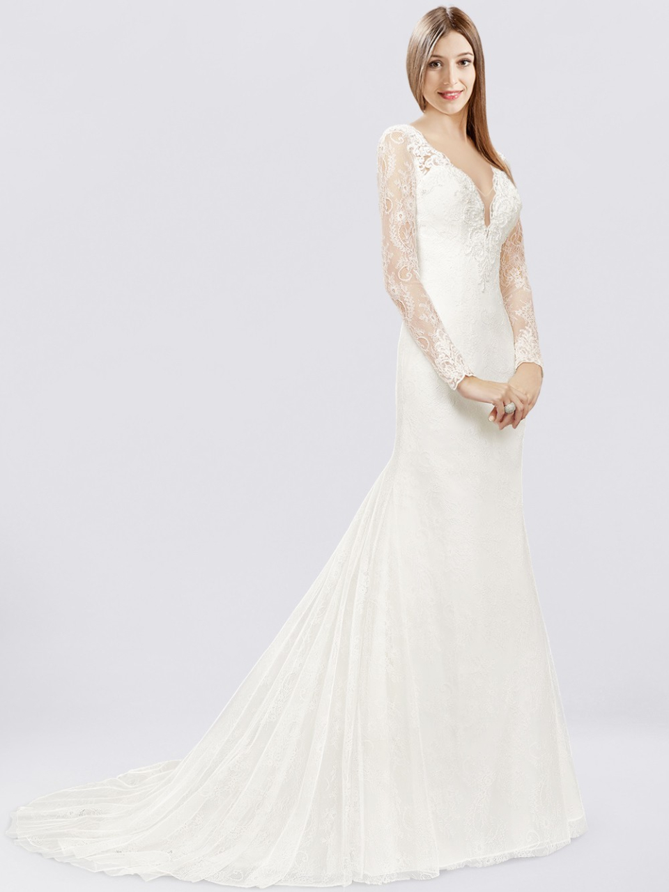 long sleeves wedding dress