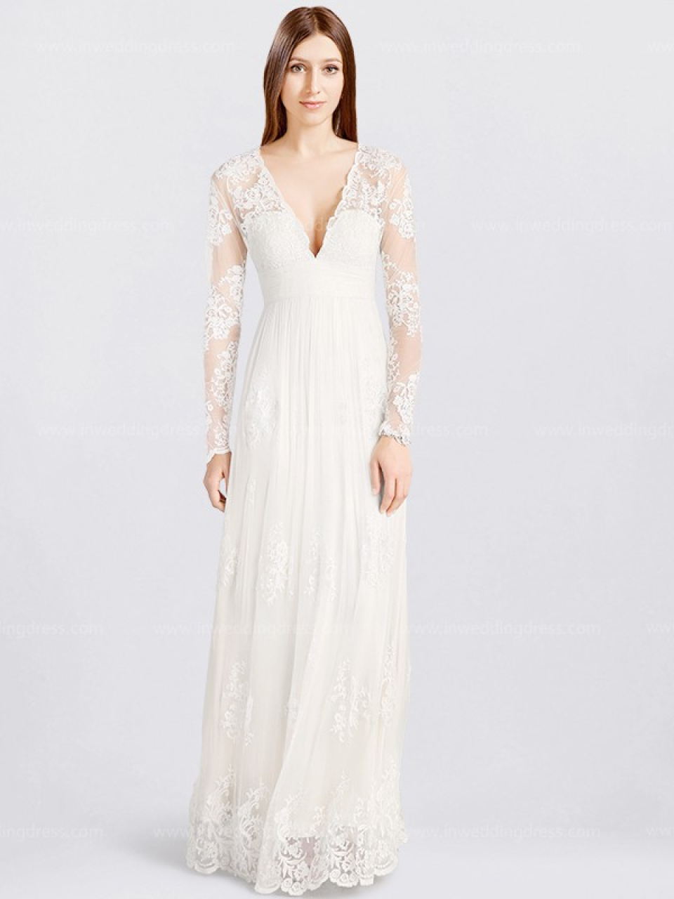 long sleeves wedding dress