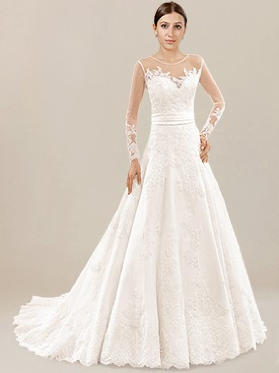 long sleeves wedding dress