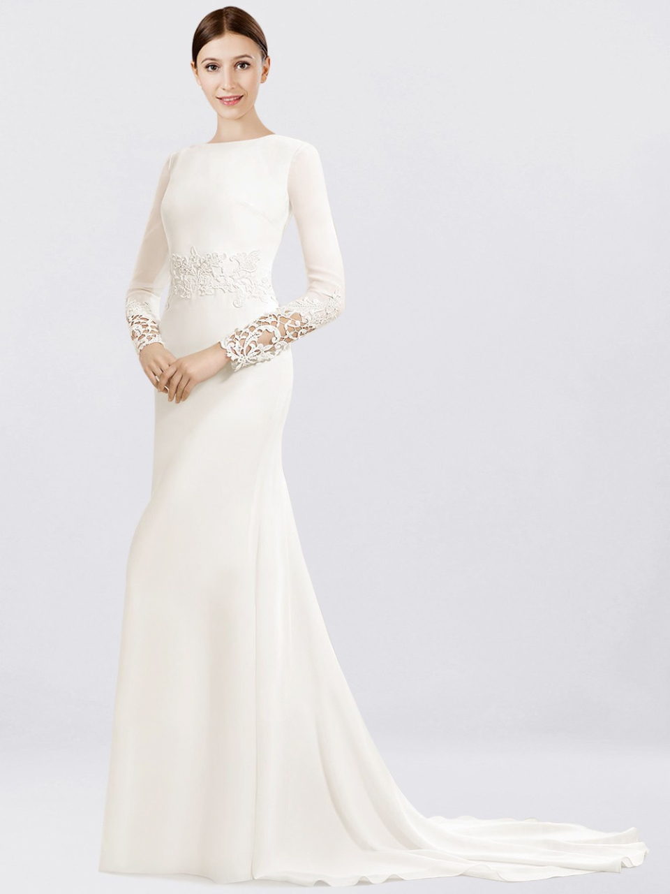 long sleeves wedding dress