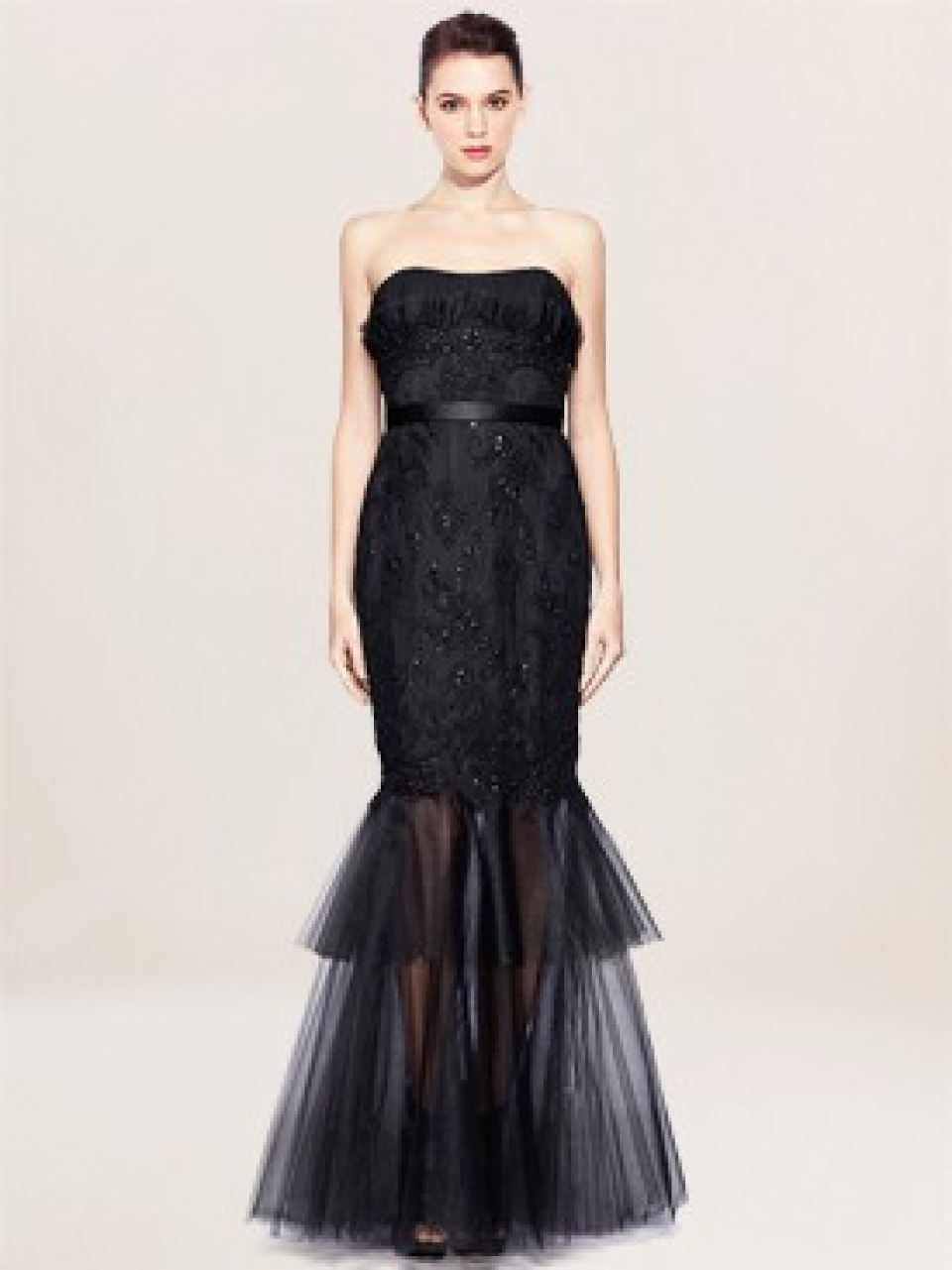 mermaid prom dress_Black