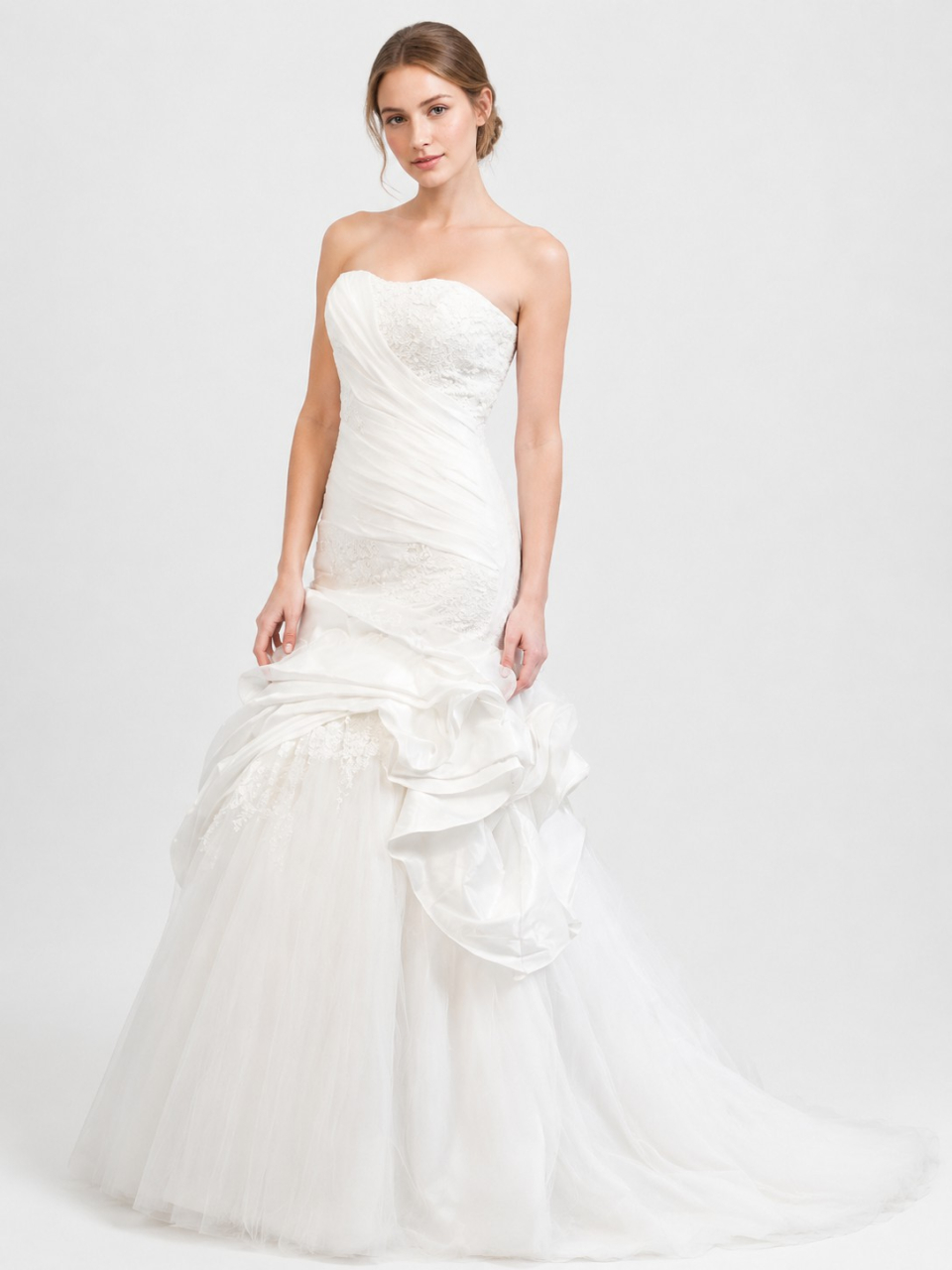 mermaid strapless wedding dresses